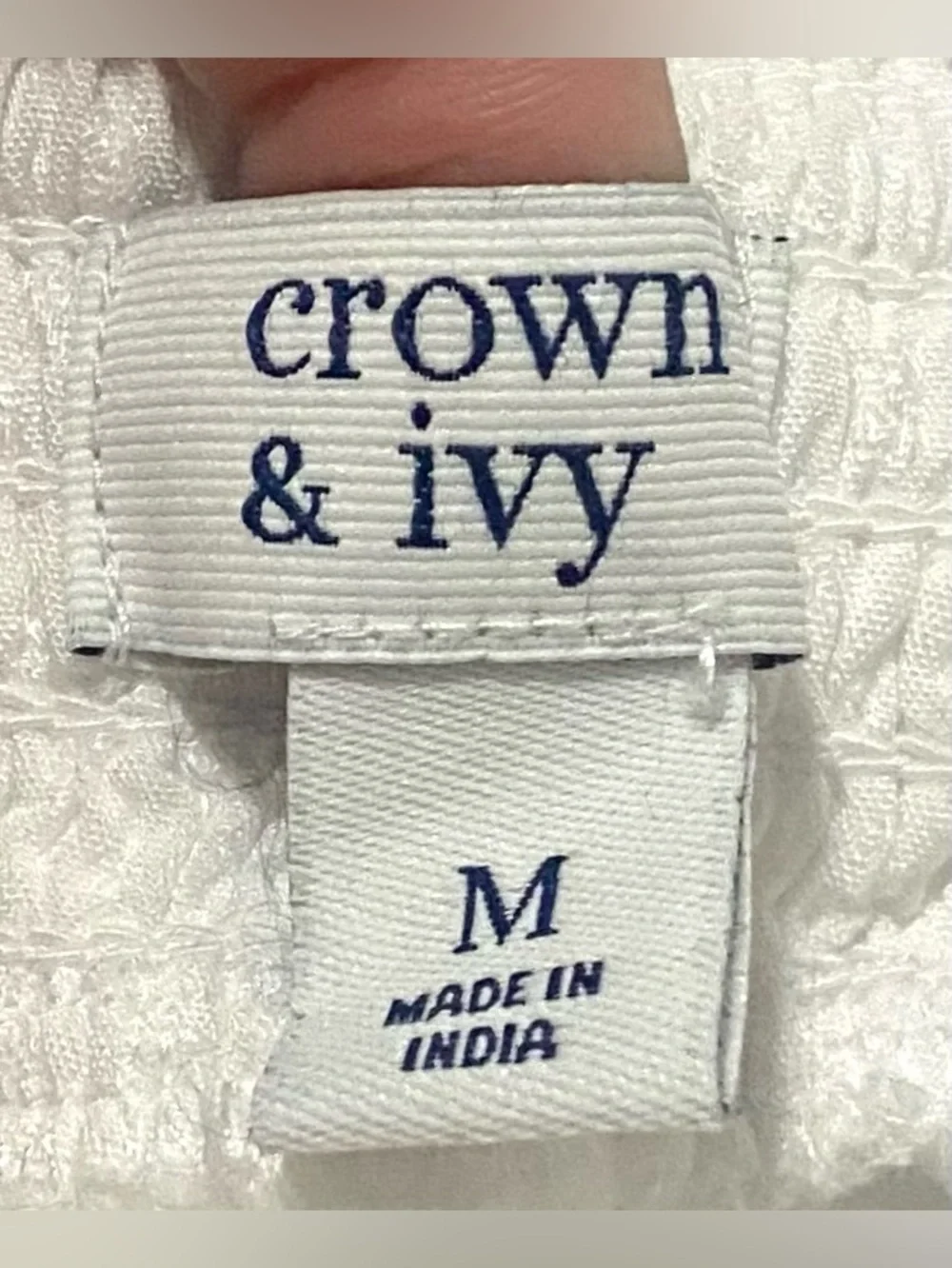 Crown&Ivy Women’s M White Pink Pom Ruffle Shorts Boho Coastal Preppy Cottagecore